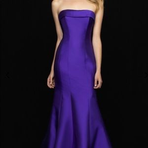 Madison James purple elegant evening gown